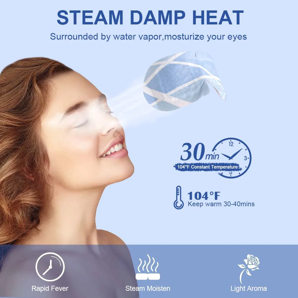 disposable skin friendly air activated heated eye mask natural safe sleep steam eye mask relieve visual fatigue