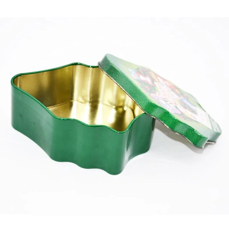 Роскошная металлическая жестяная коробка для конфет, металлическая Красивая жестяная упаковка, жестяная мини-коробка для рождественской елки, жестяные коробки для печенья