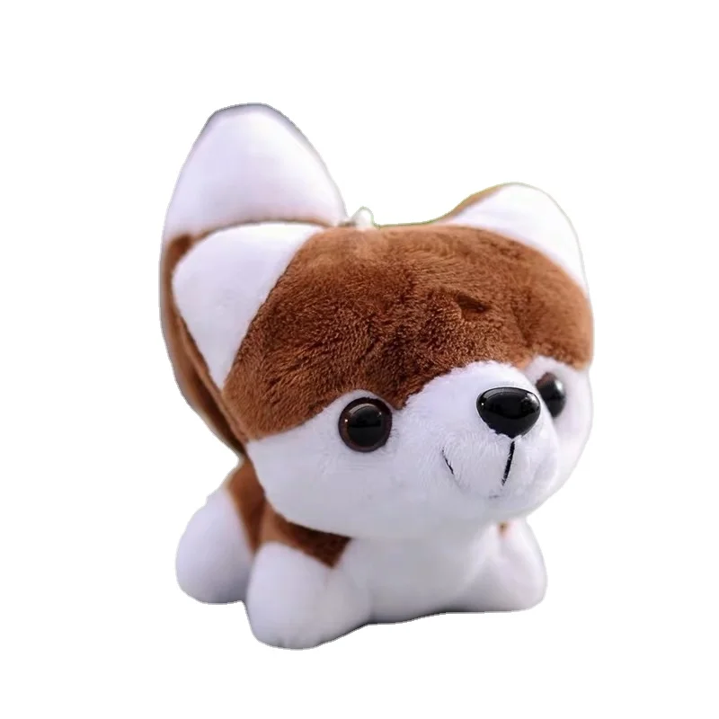 Schoolbag Pendant Little Doll Cute Husky Dog Plush Toys Mini Small Sized Dog Keychain