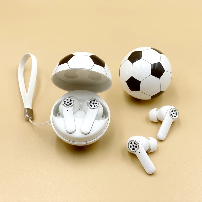 2022 Gifts World-cup Souvenir Round Shape New Design In-ear Headphones TWS Wireless Earphones earbuds for iPhone Soccer player