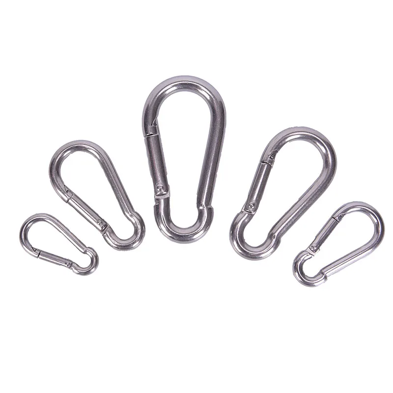 Wholesale Long100mm Wire diameter 10mm Stainless Steel Spring Carabiner Hooks For Quick Link Chains