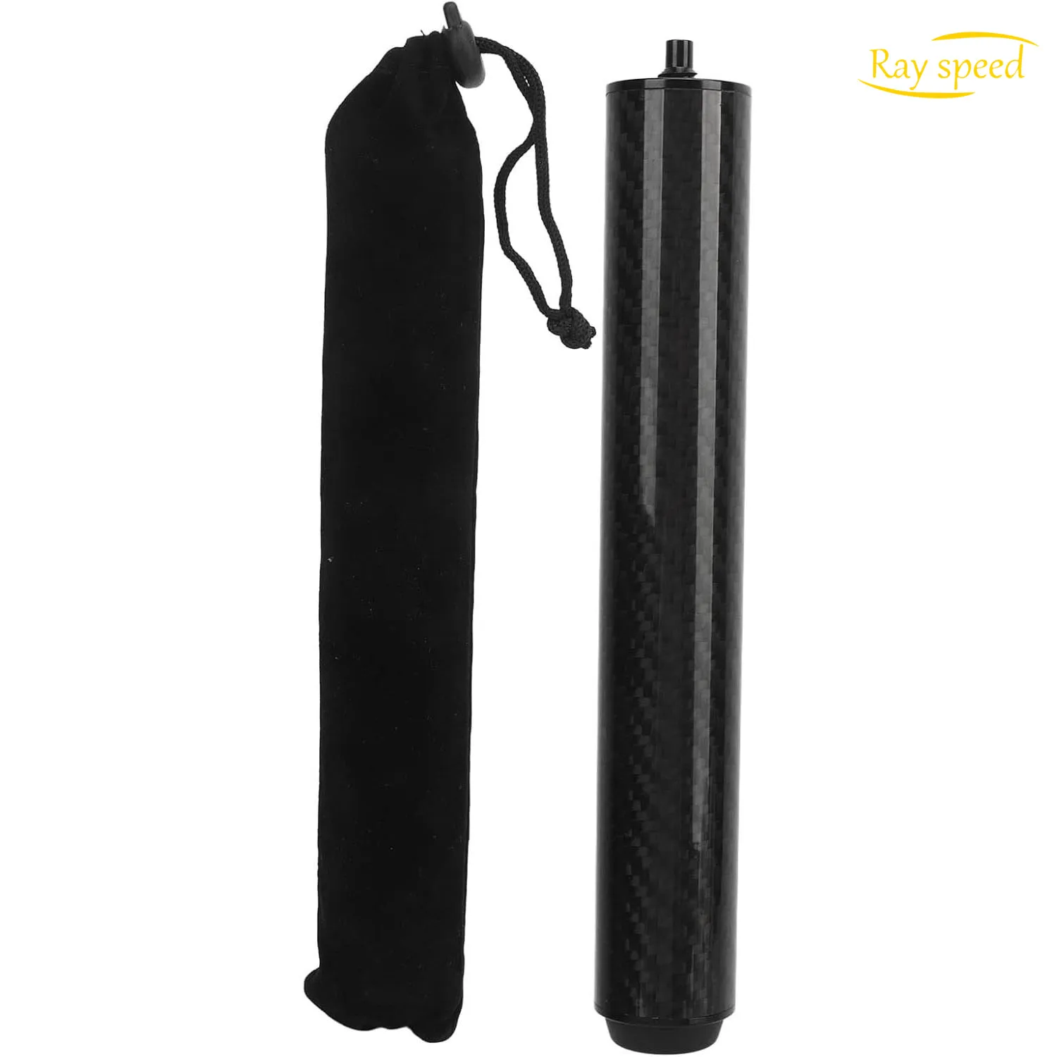 Rayspeed Professional Black Pool Cue Extension Carbon Fiber Billiards Extension Billiard Accessories