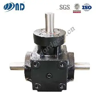 ND B0881 1000 RPM 2 to 1 Ratio Cast Iron Box Speed Reducer 90 Degree Right Angle Gearbox