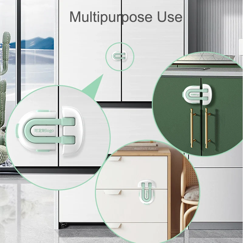 Prodigy Baby Safety Supplier Factory Wholesale Child Safety Refrigerator Locks Adhesive Pads ABS Lock Baby Safety