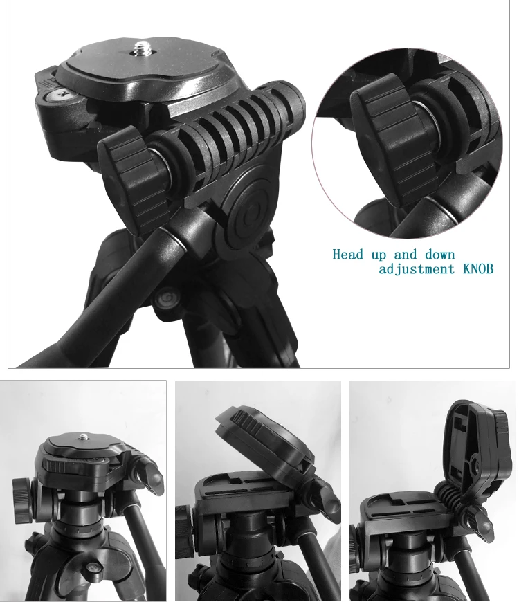 3 Way Portable Best Outdoor Travel Video Camera Photo & Accessories Tripod Laptops Tripod Stand for DSLR Camcorder Shooting