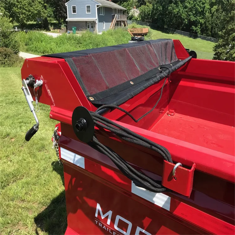 Customized Plastic PVC Mesh Fabric Dump Trucks Dump Trailers Tarp System Truck Cover