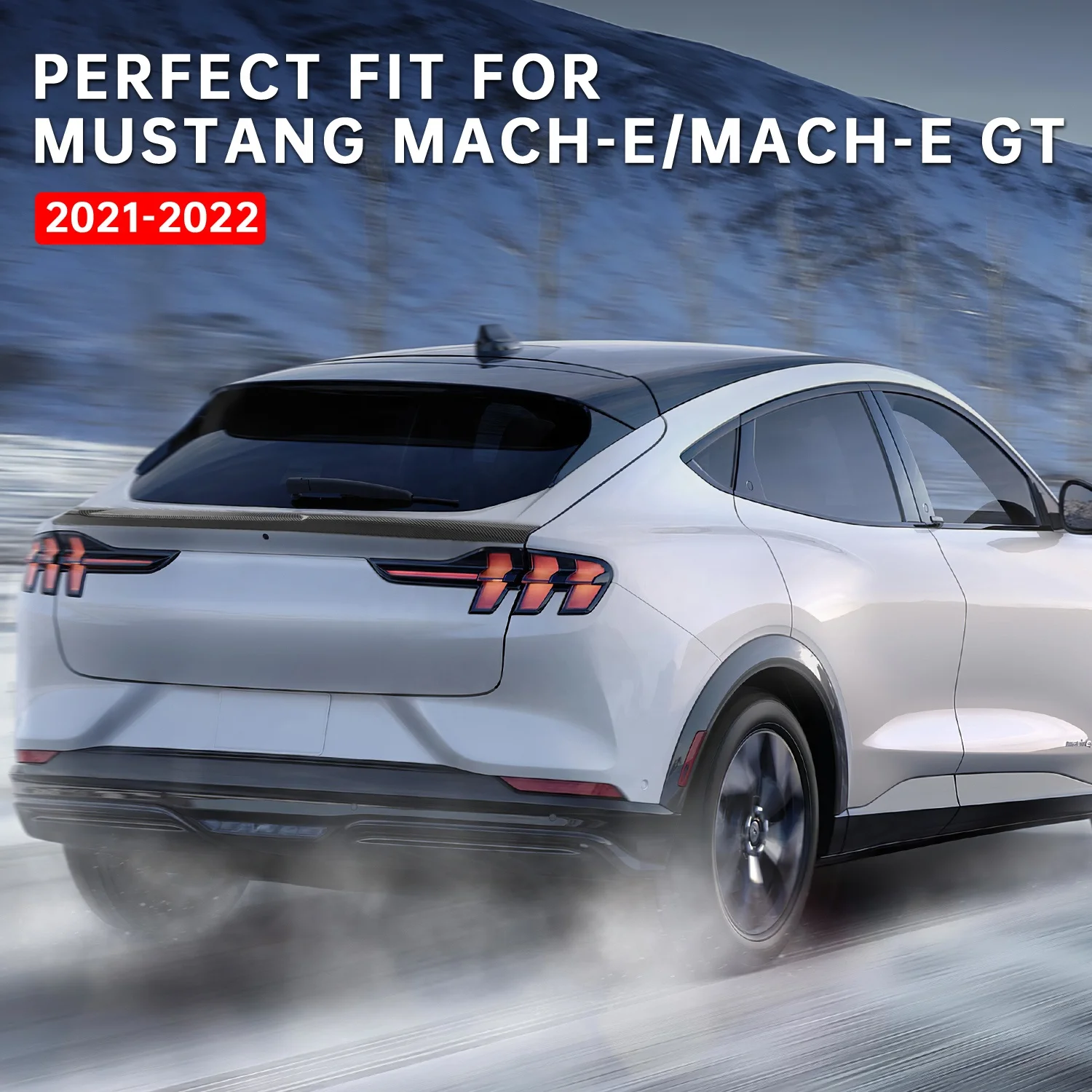 Архаического новый женский свитер свободный для MUSTANG MACH-E/MACH-E GT Спойлер из углеродного волокна задний спойлер хвост 2021-2022