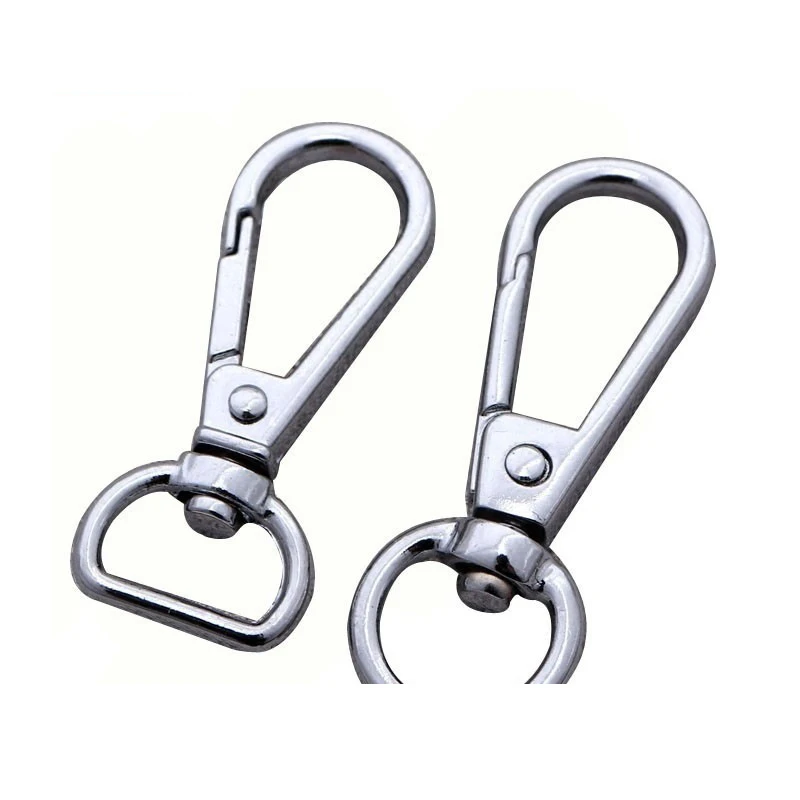Silver Swivel Snap Hook Set Swivel Clasp Keychain Hook Lobster Clasp Split Key Rings Bulk for Keychain Luggage Hardware
