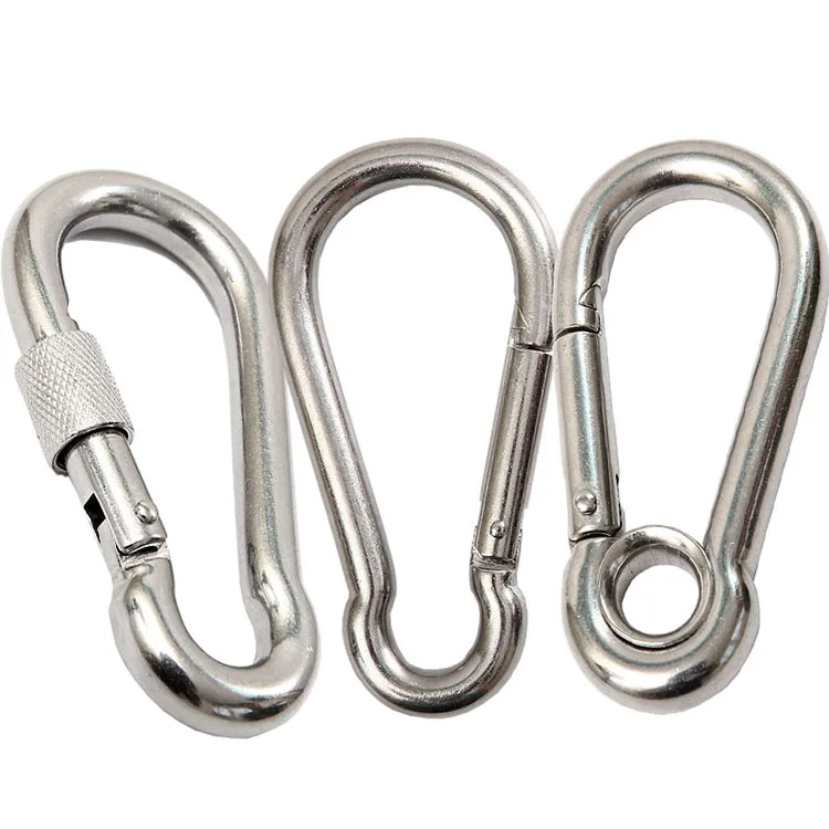 Carabiner Factory Direct Wholesale 304 316Stainless Steel Snap Hook  Spring Climbing Carabiner