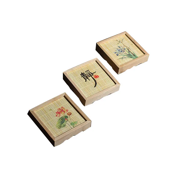 2022 best hot selling products Wooden coaster Wooden coffee pad Wooden cup holder teacup mat crafts