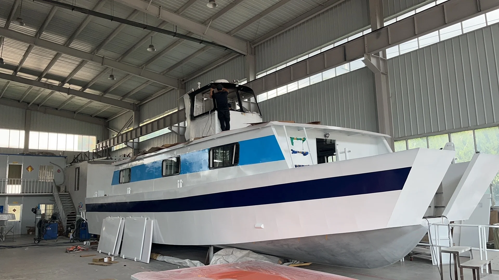 50ft 50-70 Seats Open Sea Aluminum 5083 Catamaran Ferry Landing Boat  For Sale