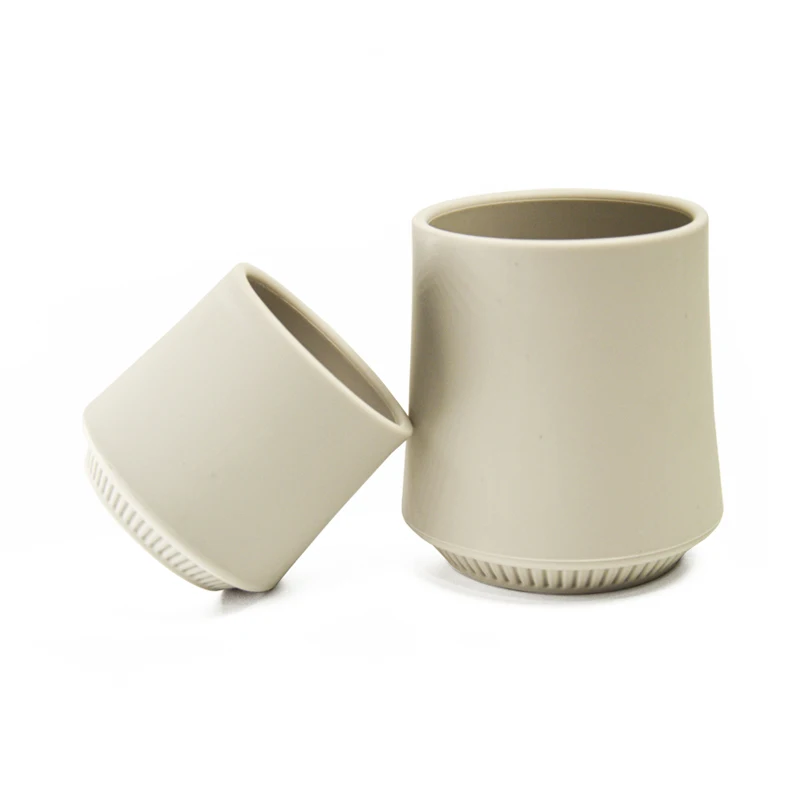 Three set of cups silicone Wine Glass cup Camping Portable Reusable Drinking Coffee Tea Silicone Travel Cup