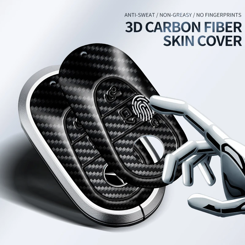 Hot sales Car Key Cover with Leather Car Key Holder For Mercedes Benz C E S W203 W210 W211 W124 CLK E200 Car Key Case Styling