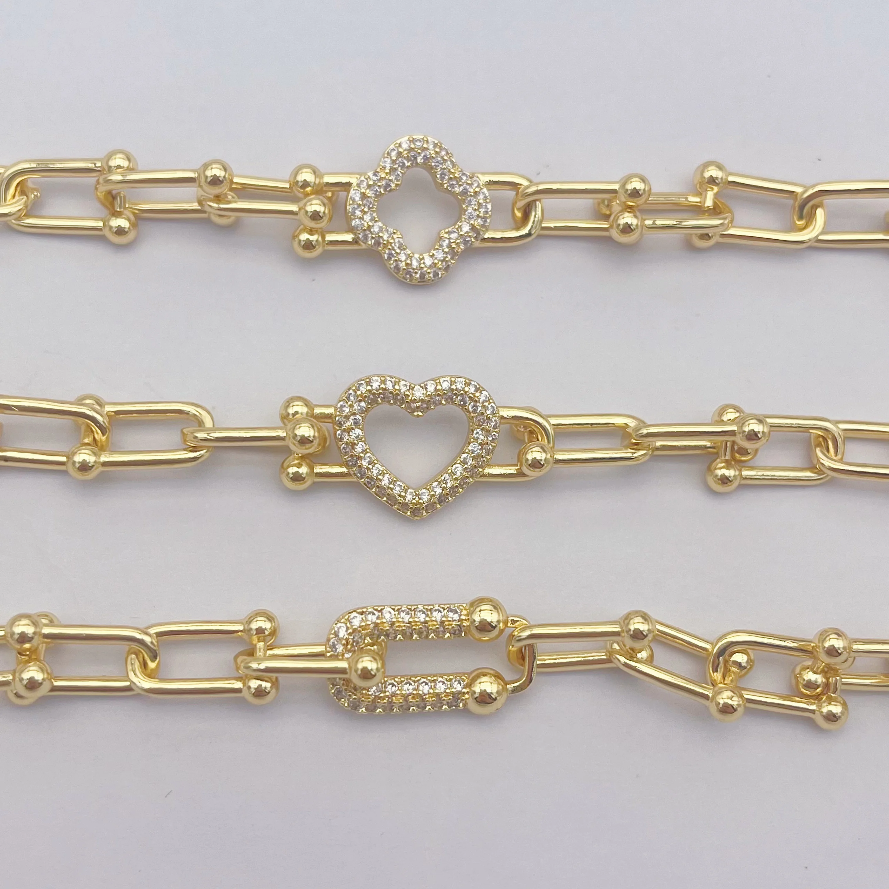 JML 14k gold oro plated wholesale classic hip-hop women bracelet elegant charms personality exquisite bracelet Mujer pulsera
