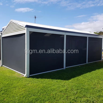 Mosquito net for blind stores zip track waterproof blinds shades with valance courtains roller