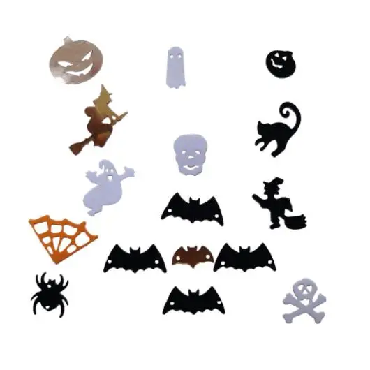 Craft glitter products pumpkin,bat,spider shapes  for Halloween Festival