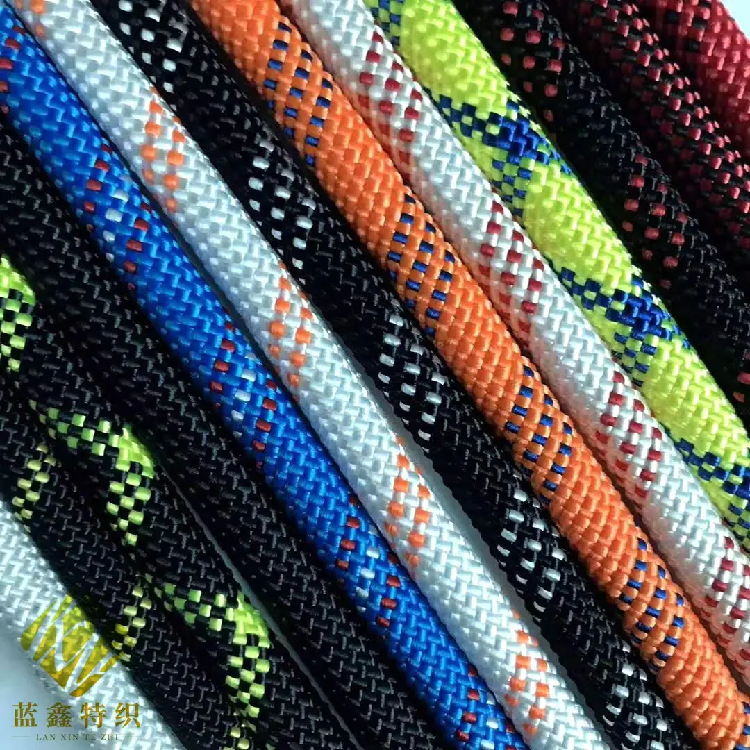 Nylon Reflective Rope High Strength Cord Durable Colorful Braided Nylon Rope Custom 6mm 8mm 10mm Nylon Static Tree Climbing Rope