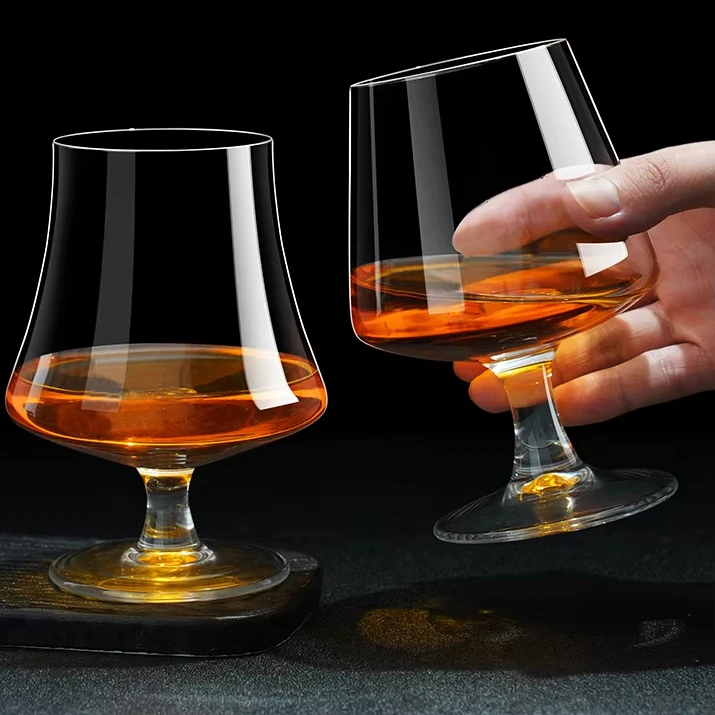 Лидер продаж брусок с гравировкой на заказ Овальный хрустальный большой живот домашний короткий стебель красочная индивидуальная пьющая текила бренди стекло