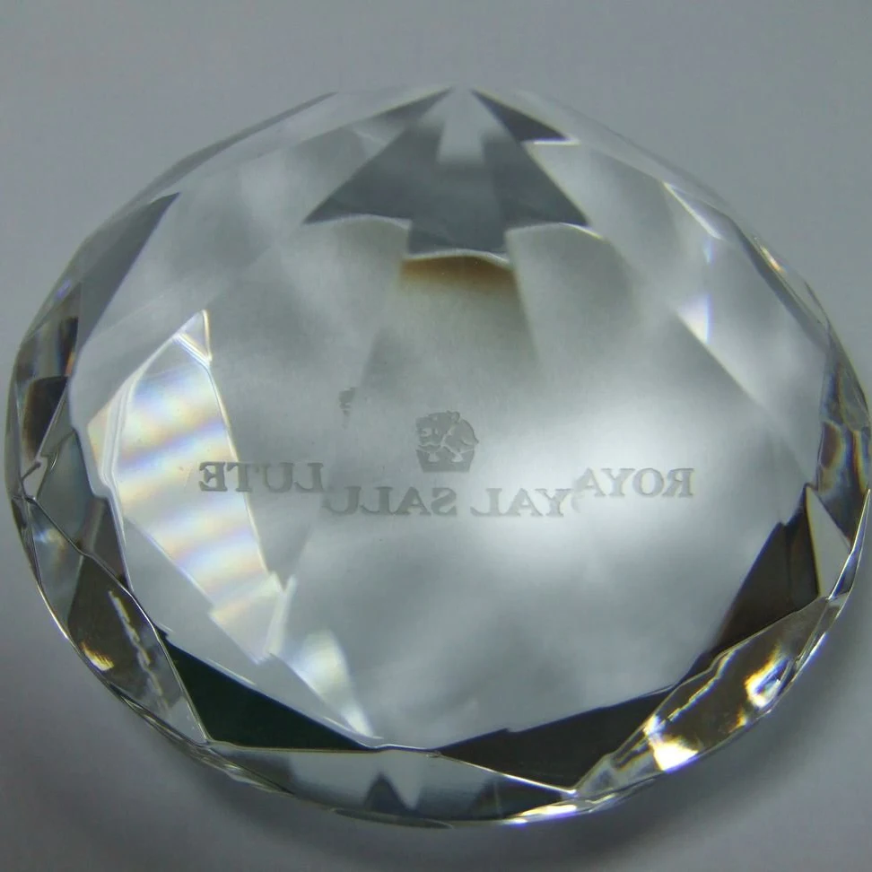 MH-0057L Home clear decorative Crystal Glass Diamond Paperweight