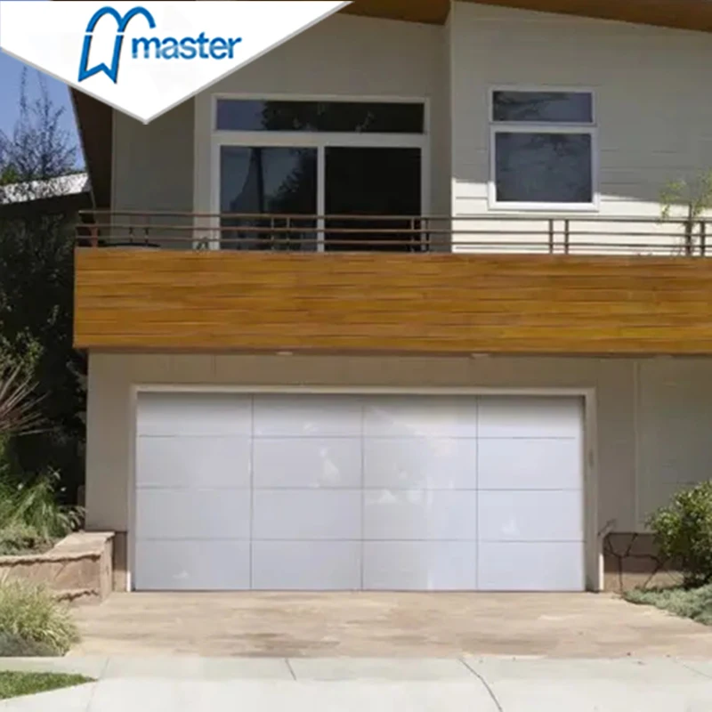 2024 современный дизайн, алюминиевая закаленная стеклянная панель, накладные двери гаража с полным видом из оргстекла
