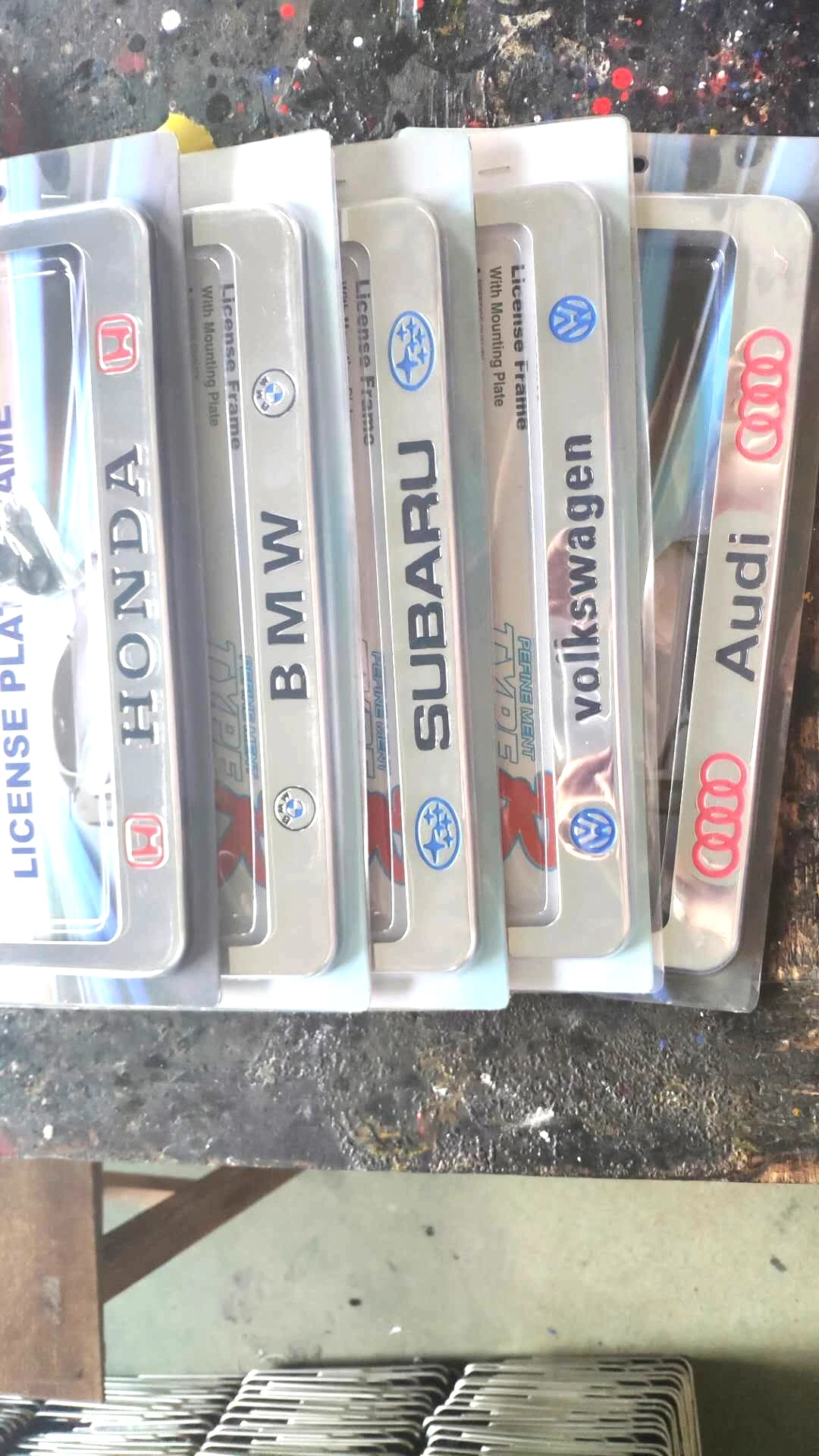 
Hot sale metal stainless steel aluminum custom car license plate frame 