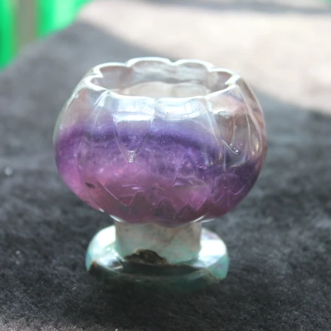 Wholesale Natural Crystal and Gemstone Hand Carved Pumpkins Candleholder For Halloween Decoration