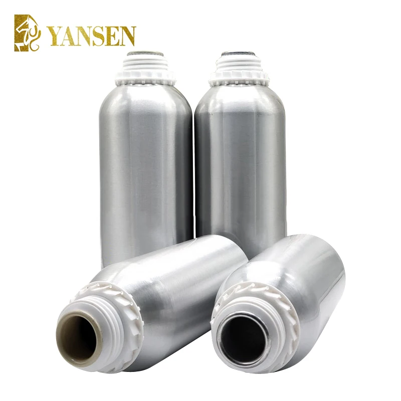 wholesale Industrial Aluminum Bottle for essential oils, flavors, solvents and related products with PP tamper evident screw cap