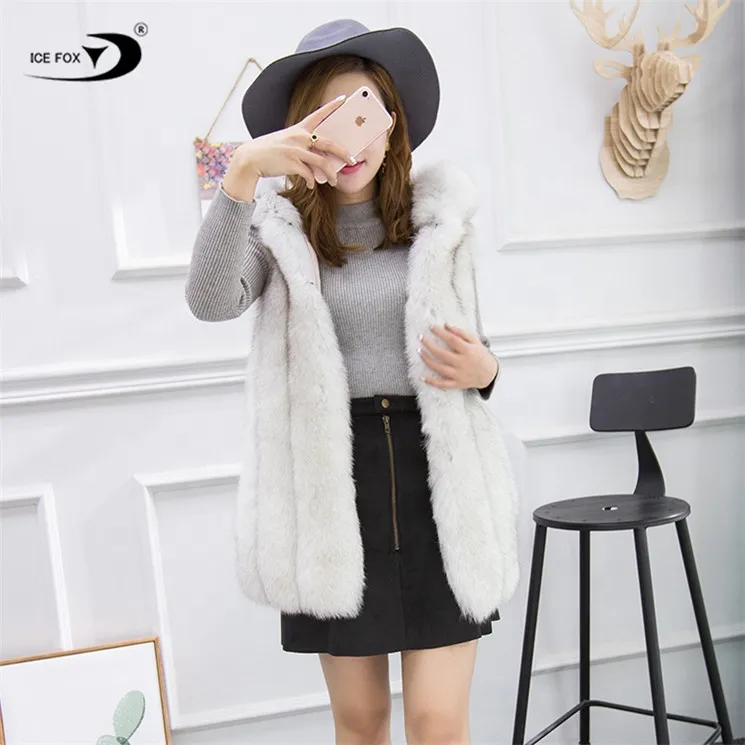 Wholesales Fashion Women Real Fox Fur Vest For Women Real Fox Fur Gilet