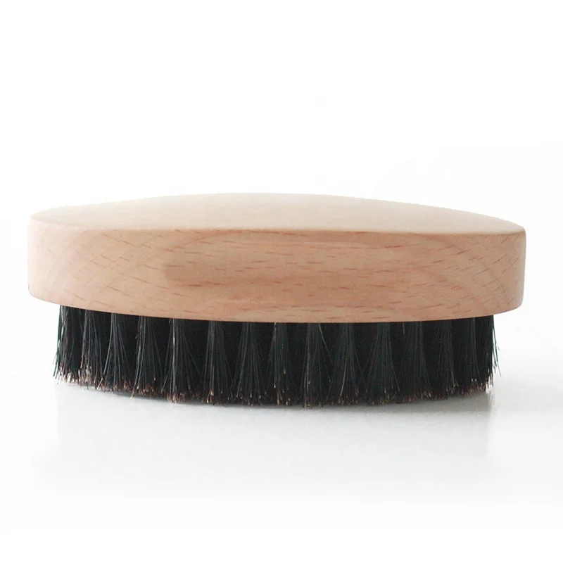 Nature oval wood 100% boar bristle beard shaving brush beard grooming kit for men custom logo