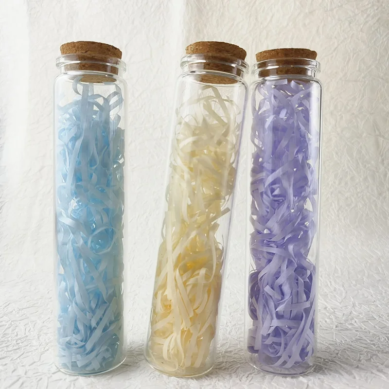 Wholesale 30ml 120ml 150ml empty clear decorative wishing bottle glass test tube with cork