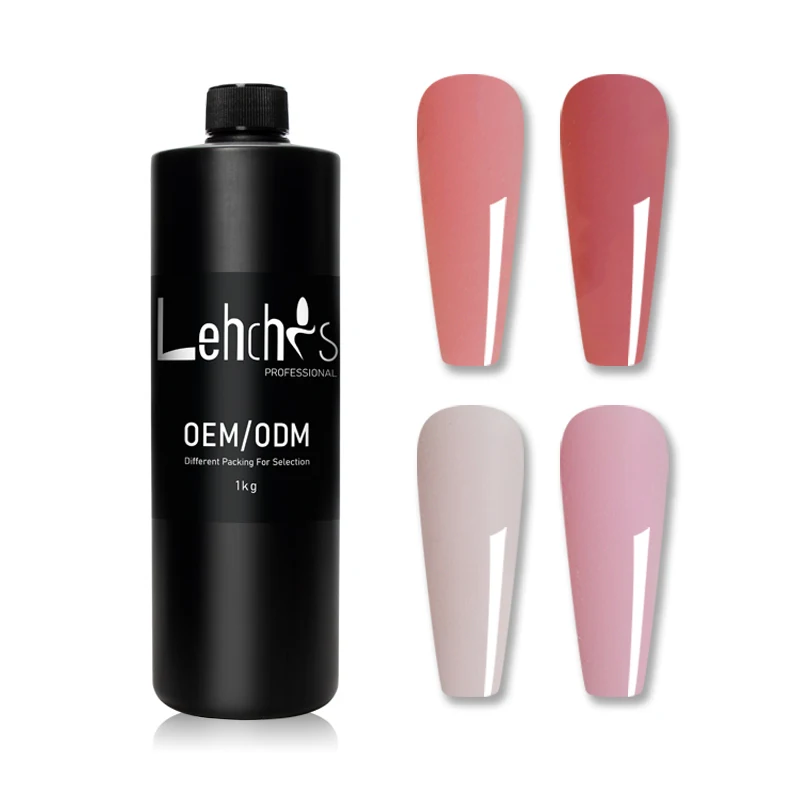 Pink Nude Color Clear Private Label Custom Soak off Liquid UV Builder 1kg Soft Building Gel Nail Extension in a Bottle