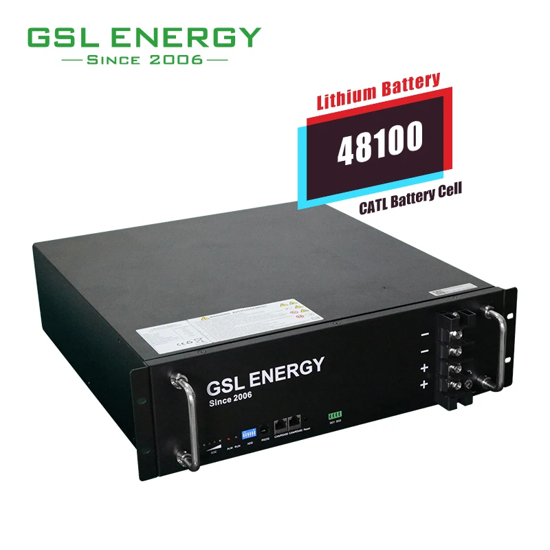 GSL ENERGY rack mount lifepo4 lithium battery solar Rack Mounted 5Kwh Lifepo4 Solar Lithium Battery rack mounted battery