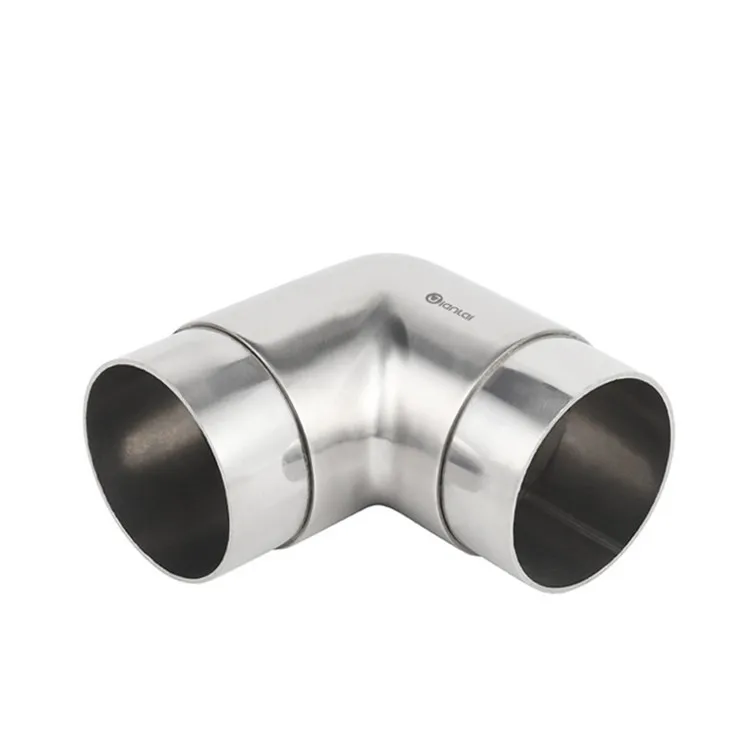 China Supplier Railing Project Solution 304SS Tube Post Corner Post Balcony 90 Degree Corner Pipe Connector Joiner Elbow
