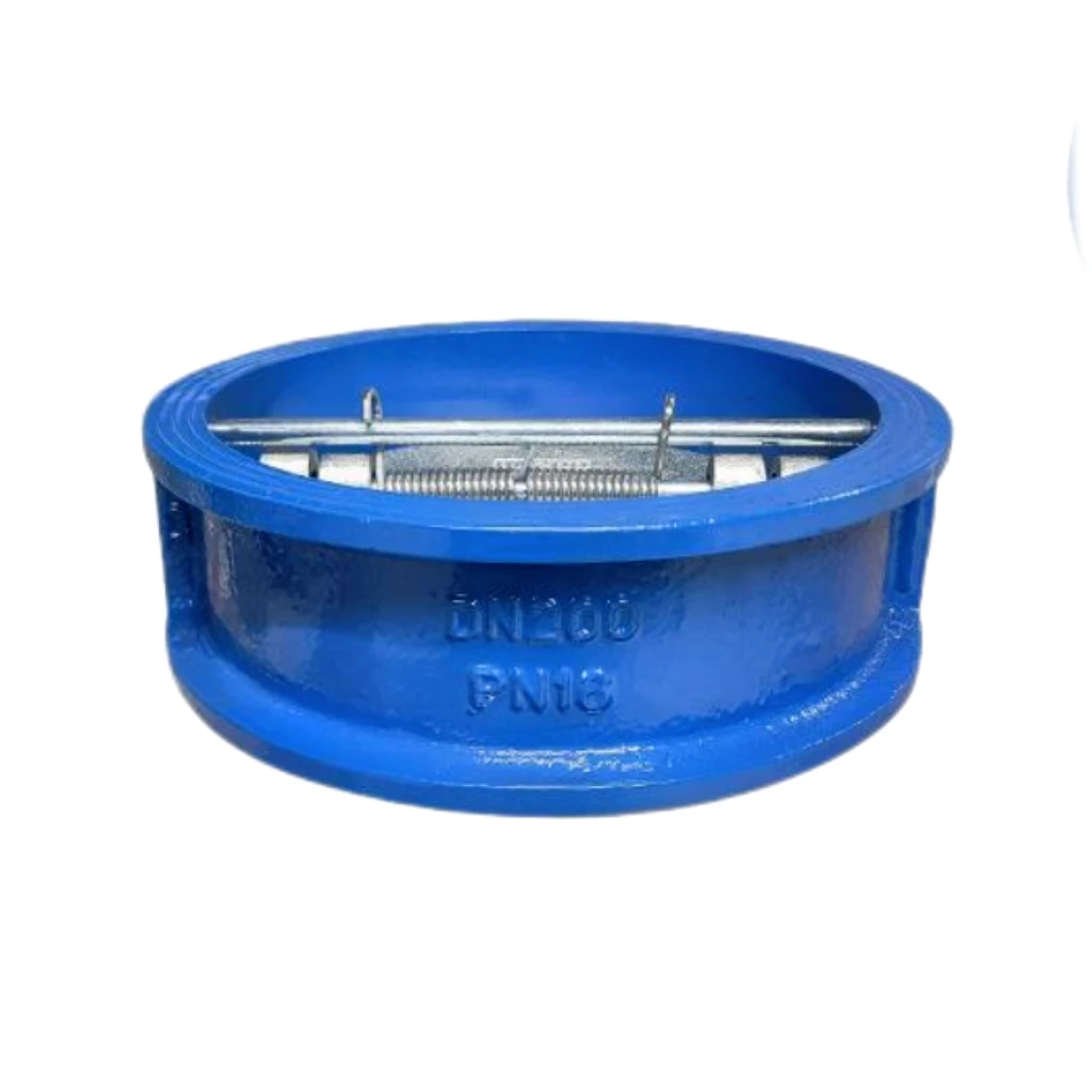 High Quality Ggg40 Body 304 Disc Double Door Hydraulic Wafer Type Dual Plate Check Valve for Water and Gas Gate Structure