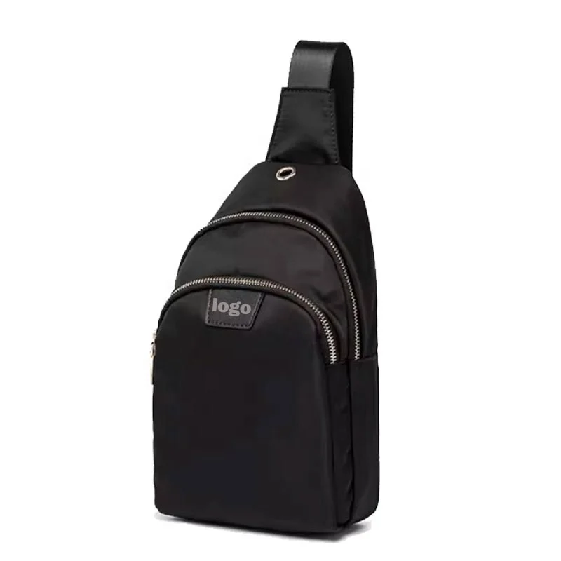 One Strap Small Black Sling Bag Crossbody Backpack Shoulder Bag for Men Women Hiking Walking Biking Travel Cycling