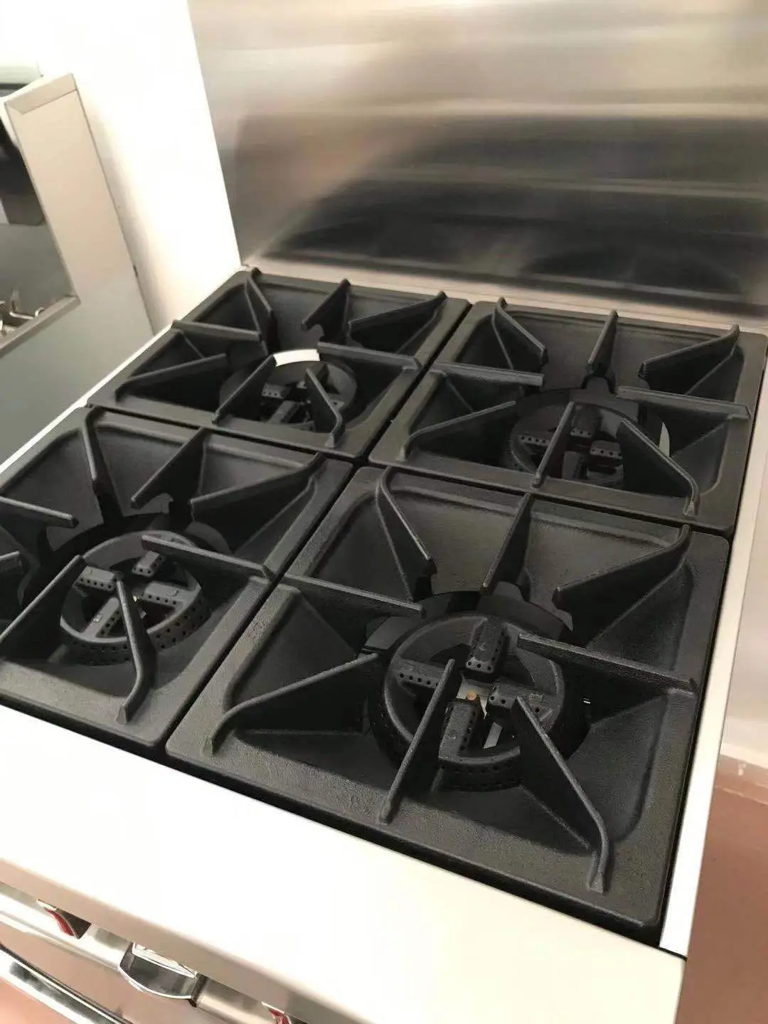 
ETL multiple function commercial gas range open hot plates burner stove with griddle / ovens / salamander 