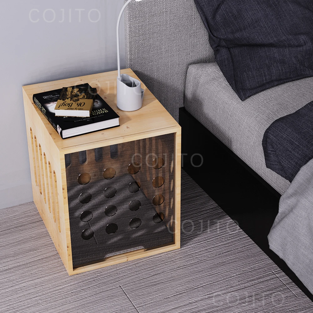 Indoor Luxury Demolition Wooden Dog Crate Cat Litter Box Furniture House Indoor Cabin for Dog