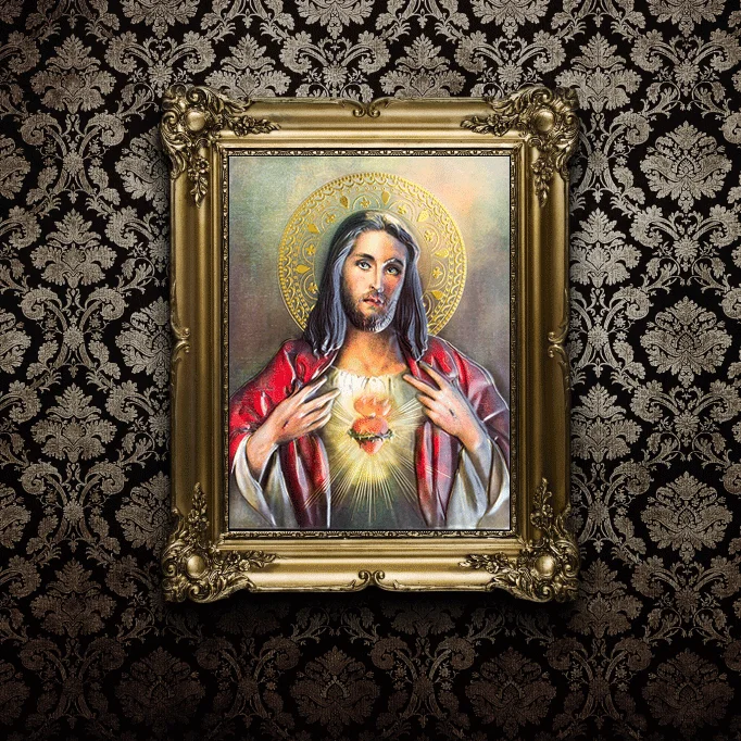 Jesus Painting God Loves the World Christian Supplies Decorative Painting Home Decor Wall Art 3D Religious Pictures