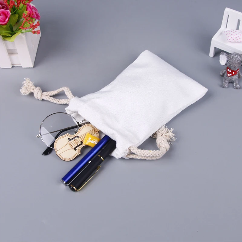 Упаковка высококачественный Хлопковый мешок на шнурке, ювелирные изделия, пустой холщовый пылесборник, Хлопковый мешок с веревкой