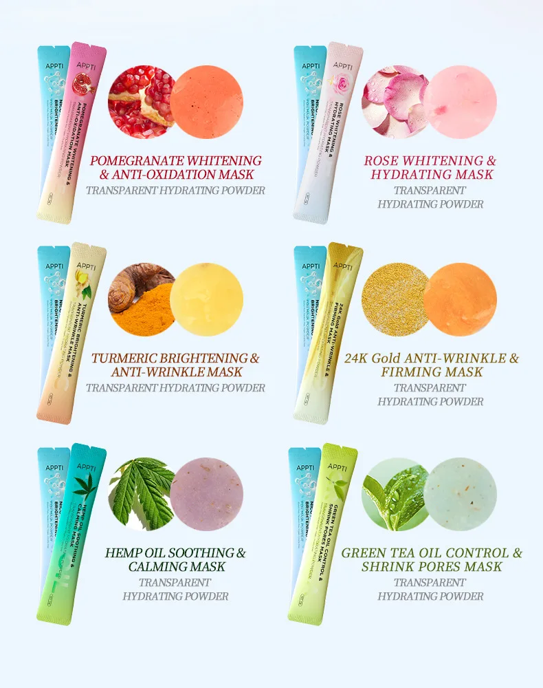 Private Label Hydrojellymask Face & Body Masks Beauty Vajacial Bulk Mascarillasl Facial Rose Powder Hydro Jelly Masks