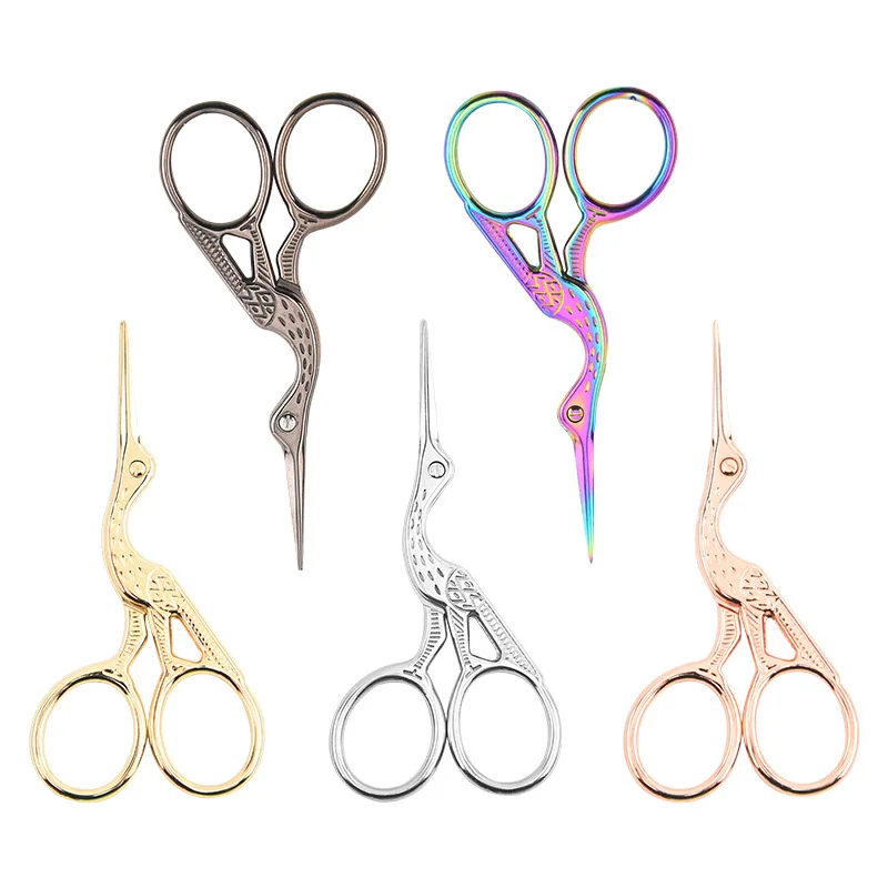 Hot selling Vintage crane shape Stainless steel beauty scissors Beauty tools scissors