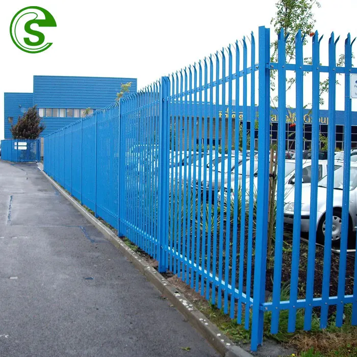 Heavy duty Security W palisade fencing D section palisade fencing for Garden