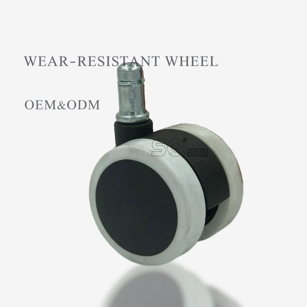 SQ Castor Office chair Swivel wheels replacement 1.5 inch nylon/TPR/PU/PP Heavy Duty Durable Castors Non marking