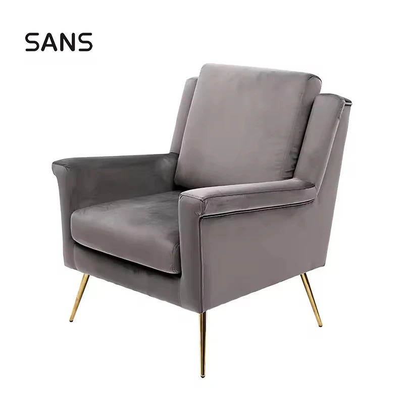 Upholstered Armchair Comfortable Living Room Luxury L-Shaped Corner Fabric Velvet Sofa