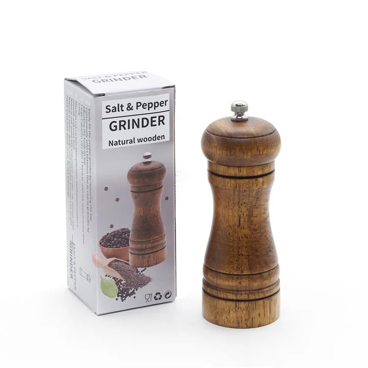 Harmony Reusable Peppermill Salt Mill Wooden Pepper Grinder Kitchen Adjustable Coarseness Wood Pepper Mill