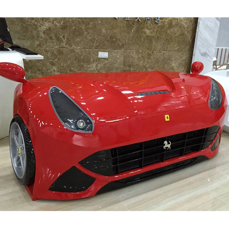 FG-4630 Modern Design Luxury fiberglass Salon Reception Desk customized Size Cash Counter Design Ferrar-i car receptions
