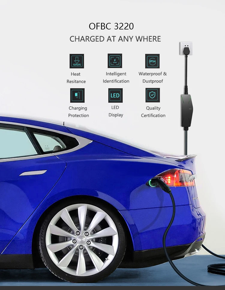 Заводская цена Тип 2 Уровень портативное зарядное устройство EV зарядный разъем для EVSE