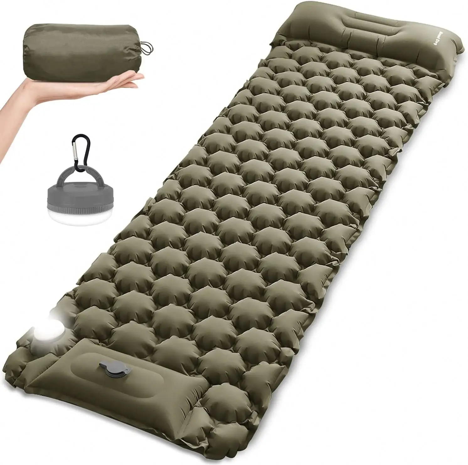 Inflatable Sleeping Pad Camping Sleeping Mat KingGear Outdoor Picnic Waterproof Inflatable Sleeping Pad Double Camping Mat