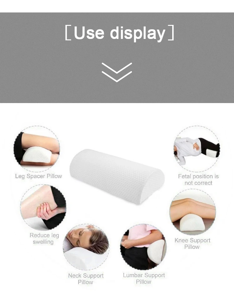 Cooling Gel Lumbar Pillow for Sleeping Memory Foam Lower Back Pain Relief Support Cushion