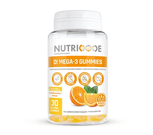 OEM ODM Private Label Healthcare Supplement Orange Lemon Flavour High Potency Immune Support Omega 3 Gummies